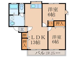 プライムメゾン稲童の物件間取画像